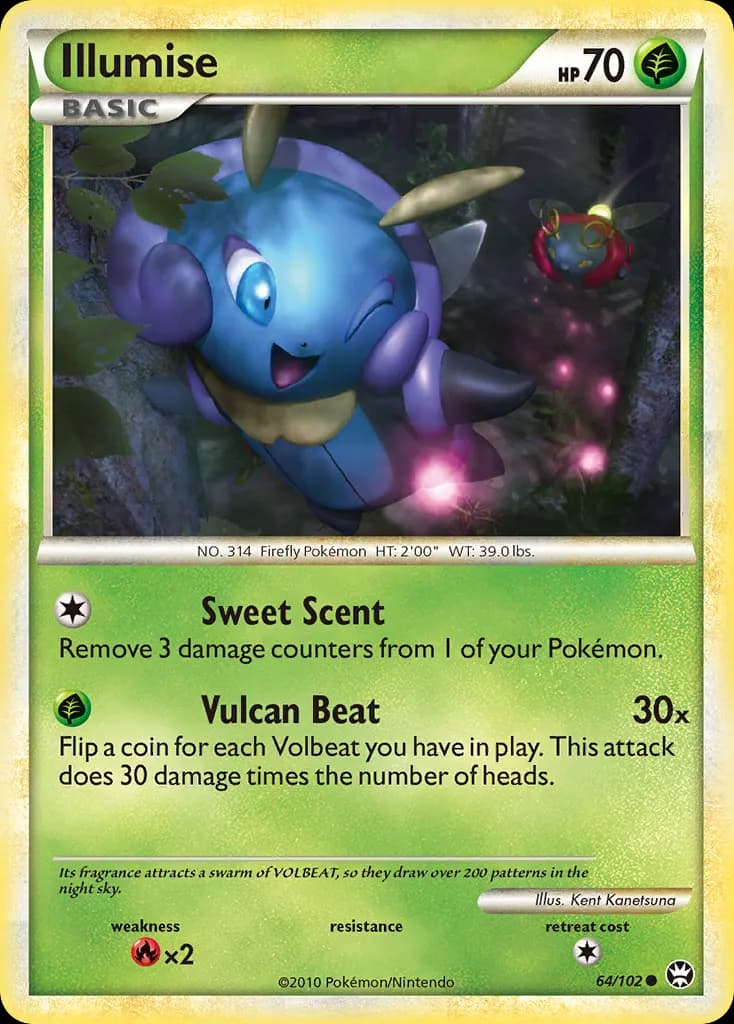 Illumise — HS—Triumphant 64 Pokémon card