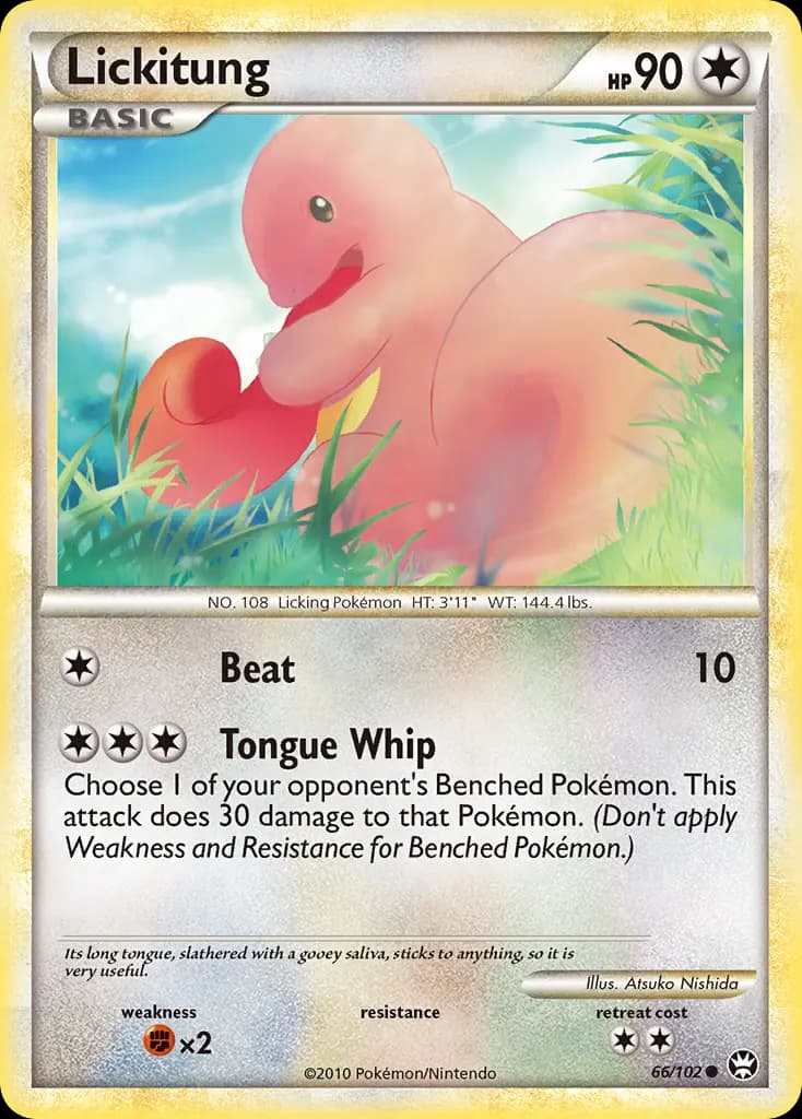Lickitung — HS—Triumphant 66 Pokémon card