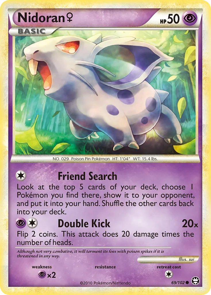 Nidoran ♀ — HS—Triumphant 69 Pokémon card