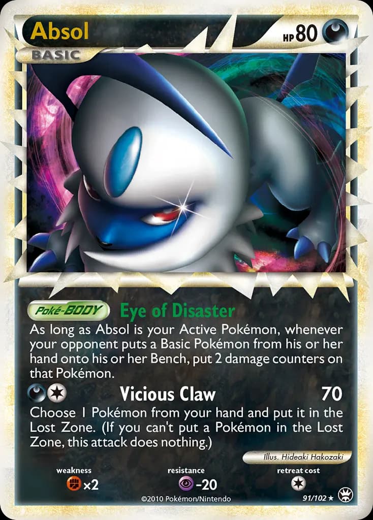 Absol — HS—Triumphant 91 Pokémon card
