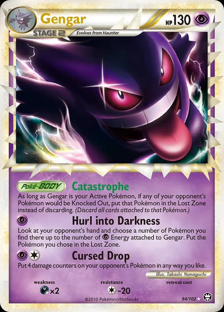 Gengar — HS—Triumphant 94 Pokémon card