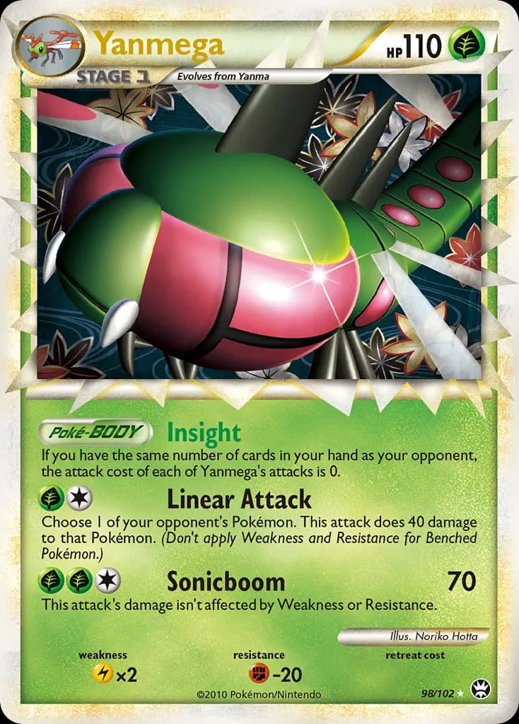 Yanmega — HS—Triumphant 98 Pokémon card