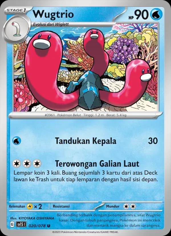 Wugtrio — SV1S 20 Indonesian Pokémon card