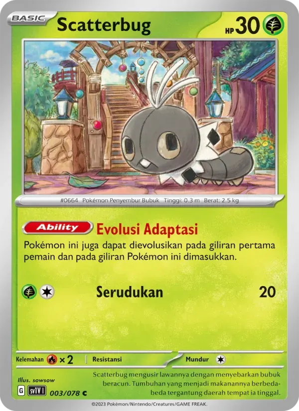 Scatterbug — SV1V 3 Indonesian Pokémon card