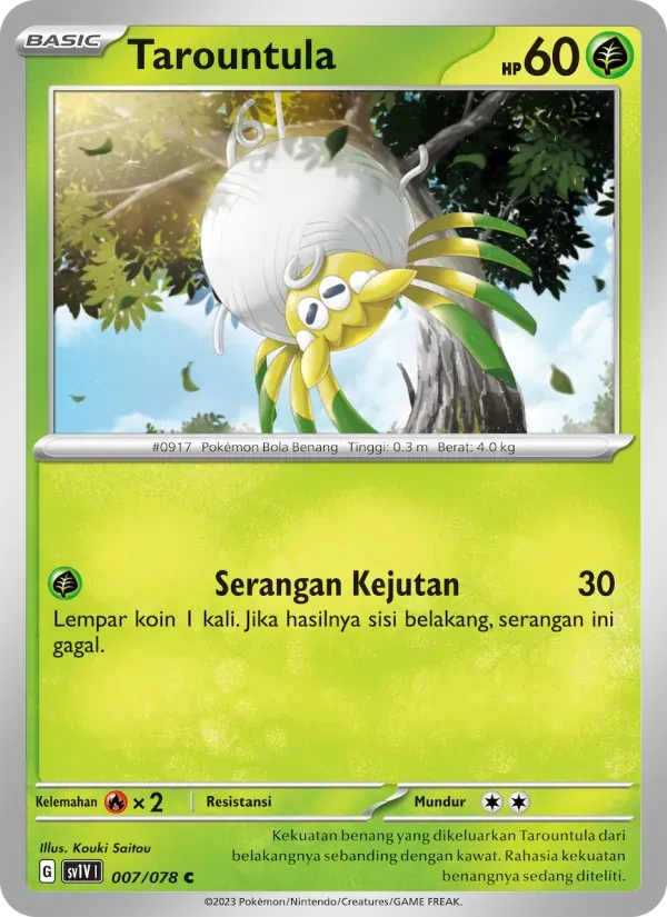 Tarountula — SV1V 7 Indonesian Pokémon card