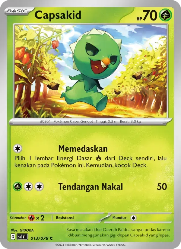 Capsakid — SV1V 13 Indonesian Pokémon card