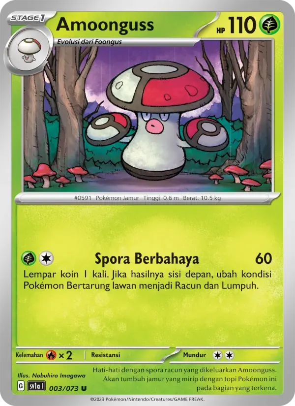 Amoonguss — SV1A 3 Indonesian Pokémon card