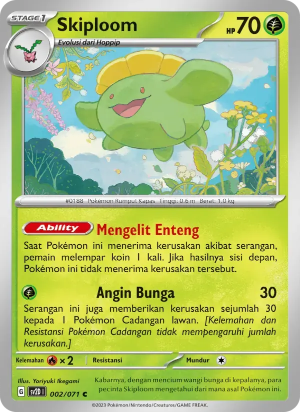 Skiploom — SV2D 2 Indonesian Pokémon card