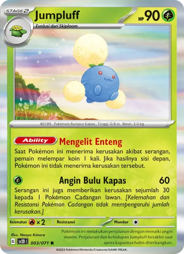 Jumpluff — SV2D 3 Indonesian Pokémon card