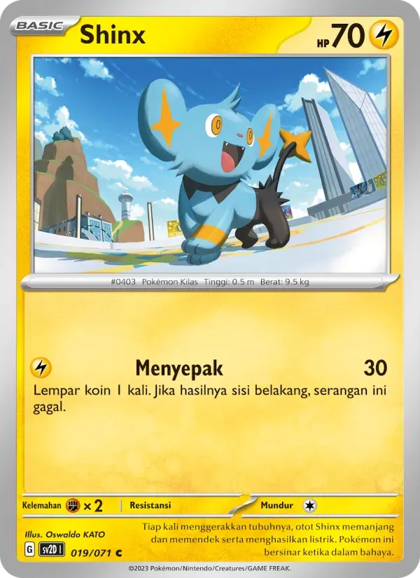 Shinx — SV2D 19 Indonesian Pokémon card