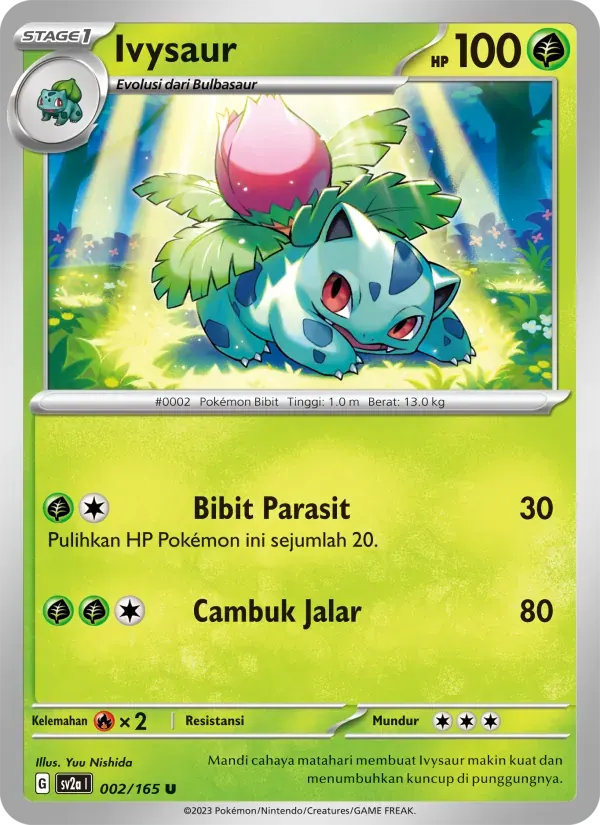 Ivysaur — SV2A 2 Indonesian Pokémon card