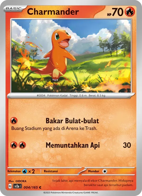 Charmander — SV2A 4 Indonesian Pokémon card