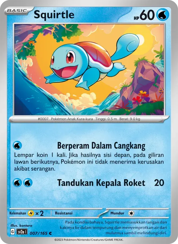 Squirtle — SV2A 7 Indonesian Pokémon card