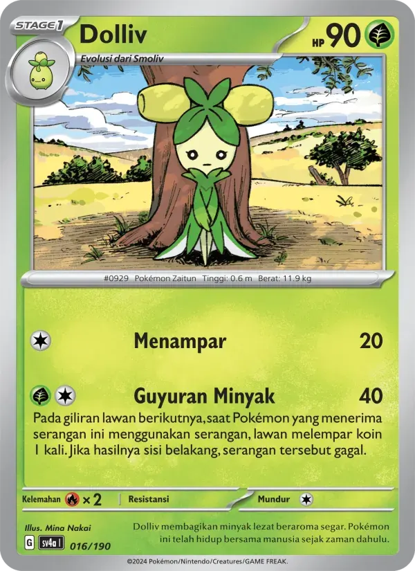 Dolliv — SV4A 16 Indonesian Pokémon card