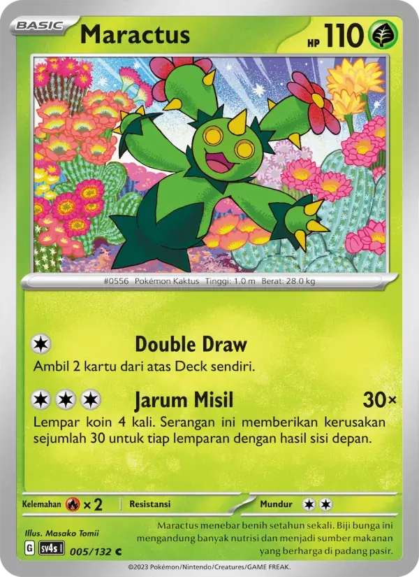 Maractus — SV4S 5 Indonesian Pokémon card