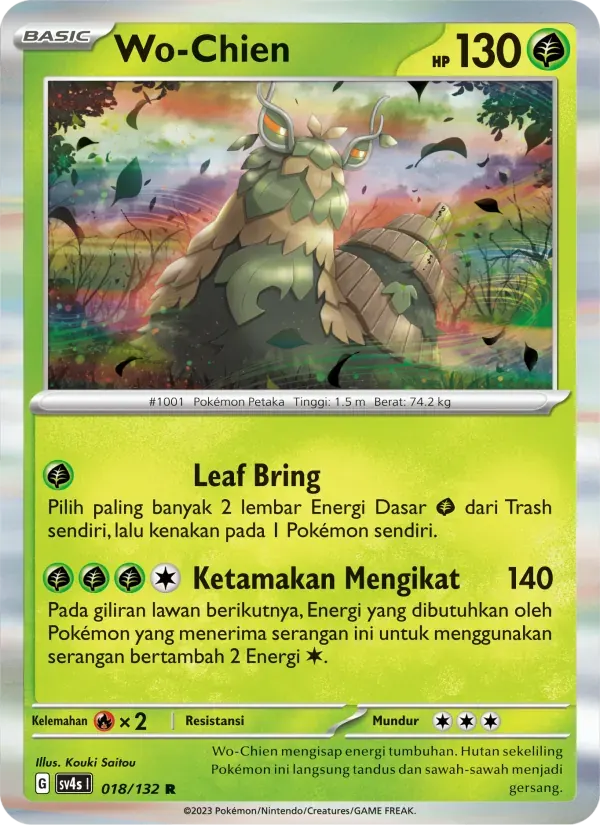 Wo-Chien — SV4S 18 Indonesian Pokémon card