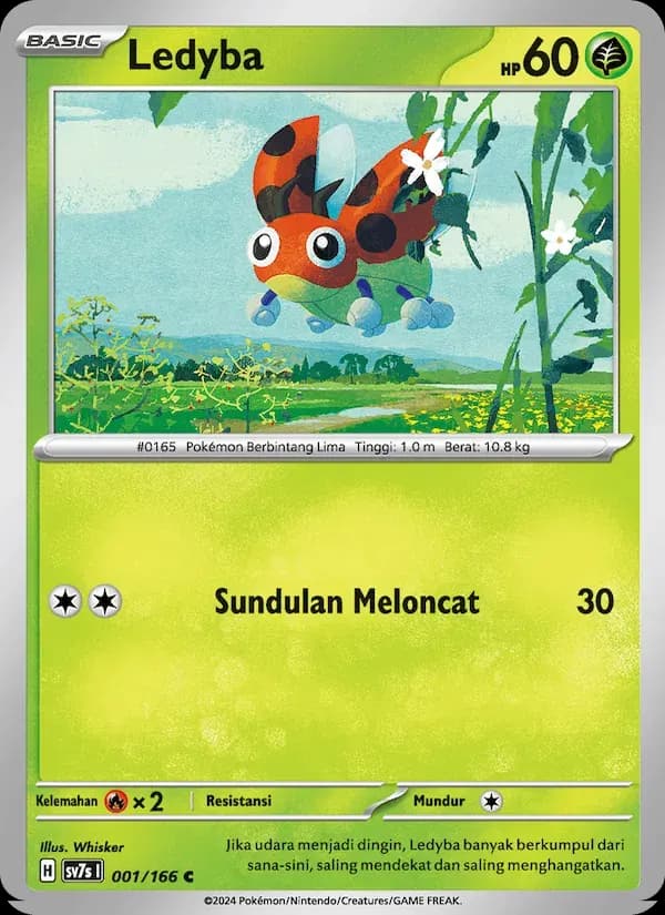 Ledyba — SV7S 1 Indonesian Pokémon card