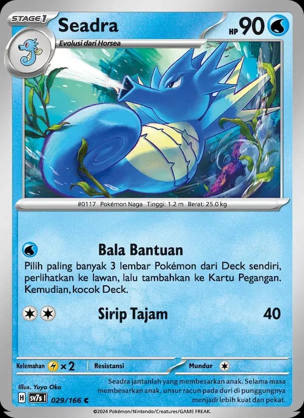 Seadra — SV7S 29 Indonesian Pokémon card