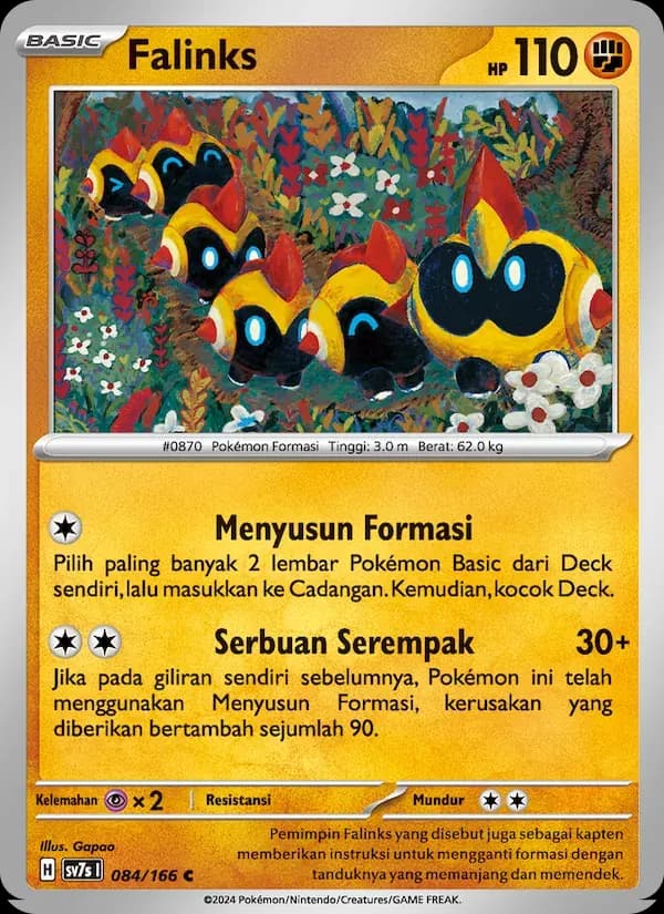 Falinks — SV7S 84 Indonesian Pokémon card