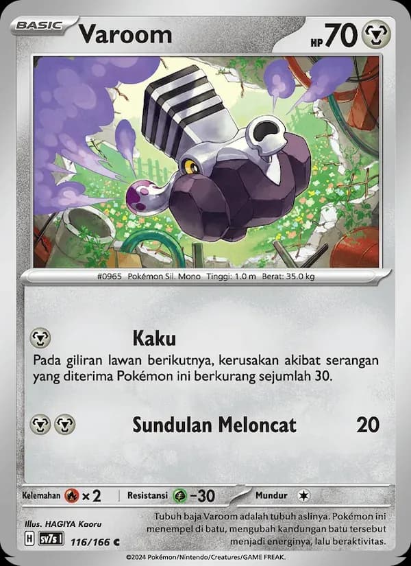 Varoom — SV7S 116 Indonesian Pokémon card