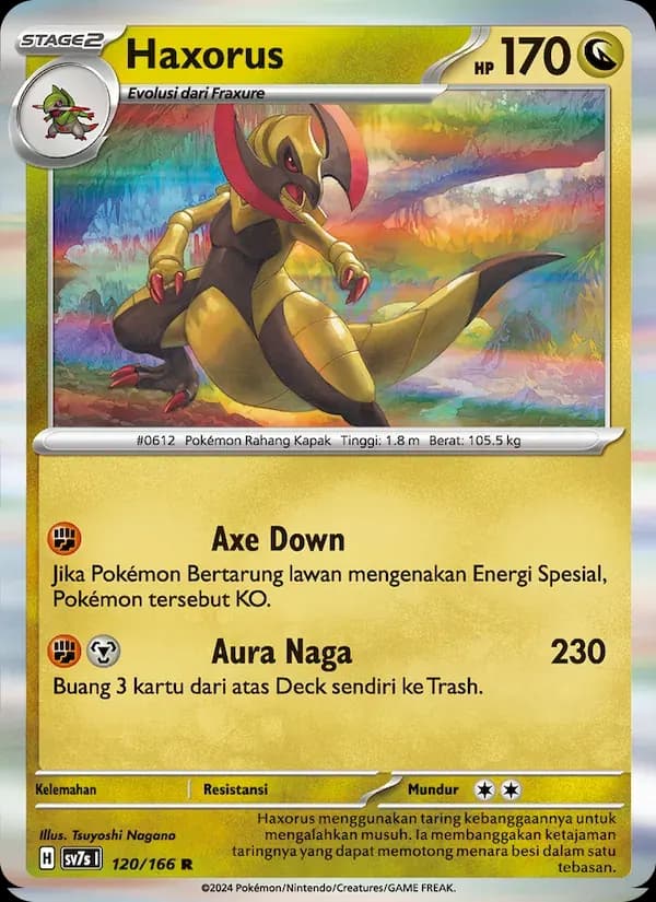 Haxorus — SV7S 120 Indonesian Pokémon card