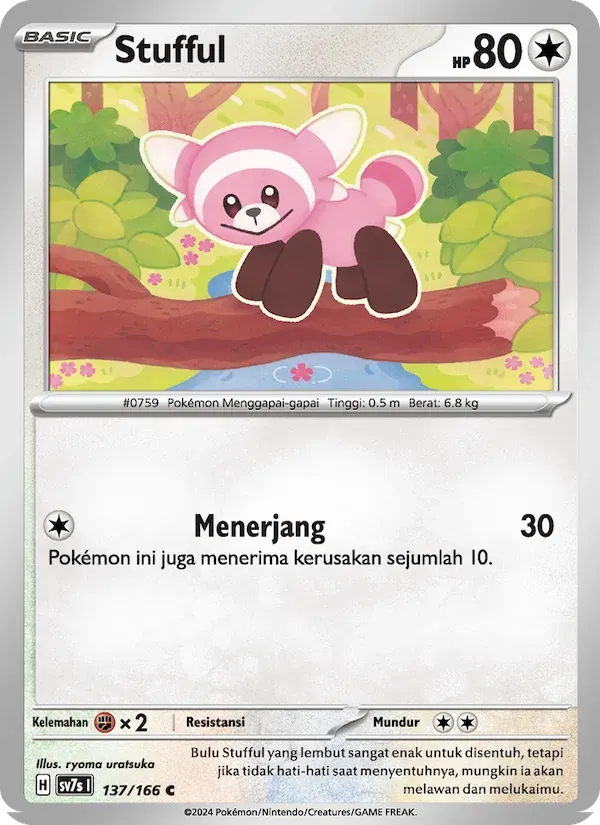 Stufful — SV7S 137 Indonesian Pokémon card