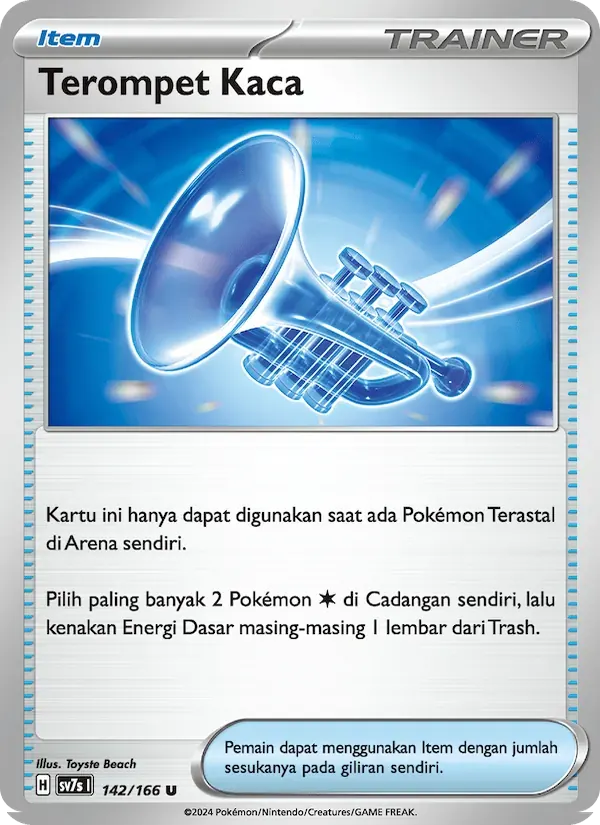 Terompet Kaca — SV7S 142 Indonesian Pokémon card