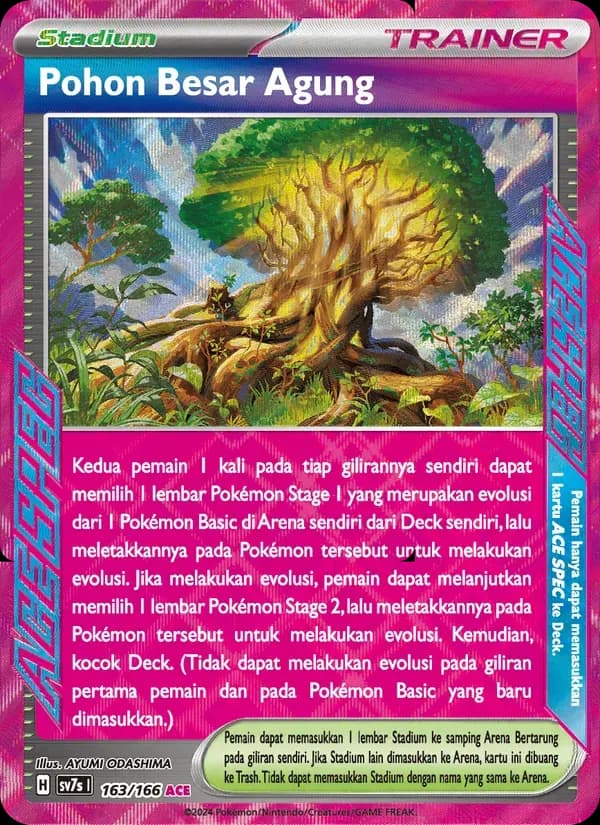 Pohon Besar Agung — SV7S 163 Indonesian Pokémon card