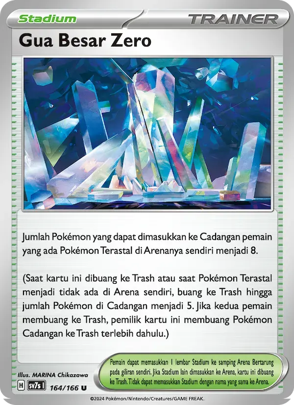 Gua Besar Zero — SV7S 164 Indonesian Pokémon card