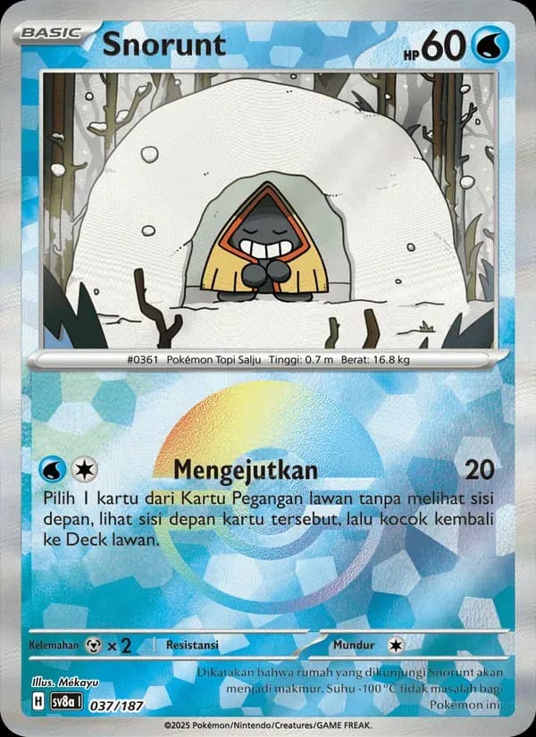 Snorunt — SV8A 37 Indonesian Pokémon card