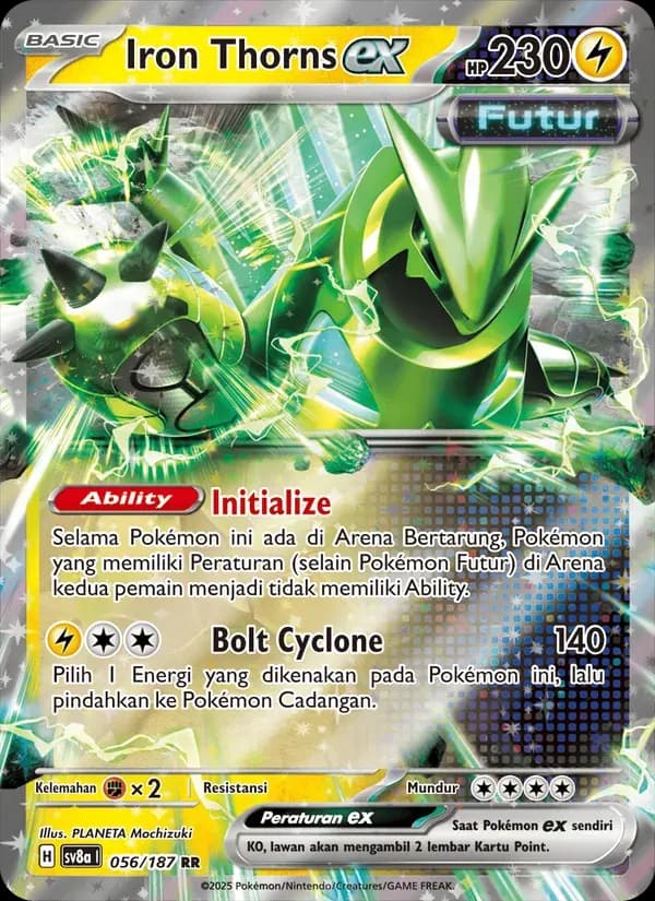 Iron Thorns ex — SV8A 56 Indonesian Pokémon card