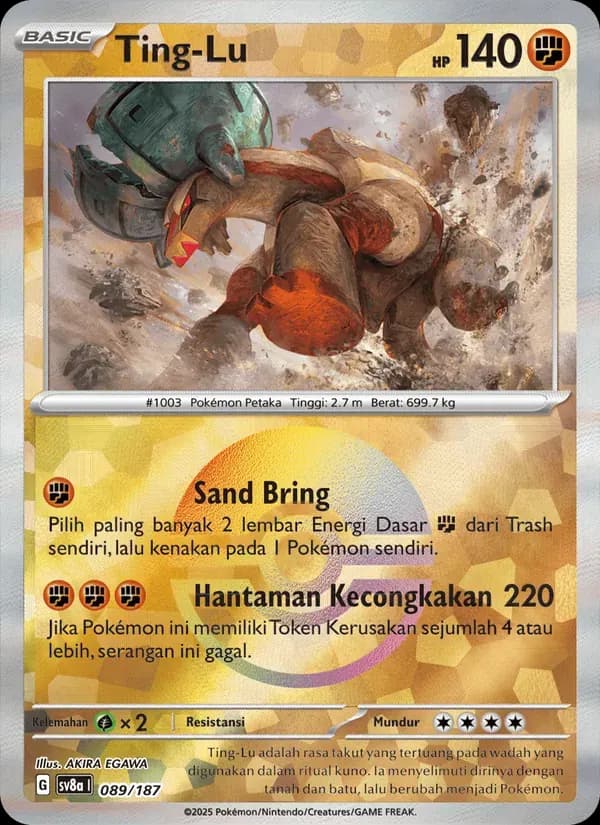 Ting-Lu — SV8A 89 Indonesian Pokémon card