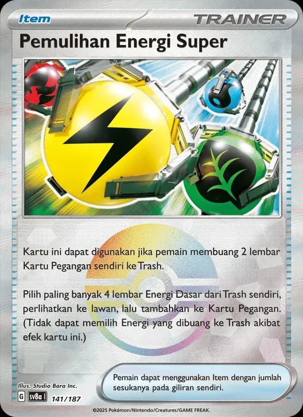 Pemulihan Energi Super — SV8A 141 Indonesian Pokémon card