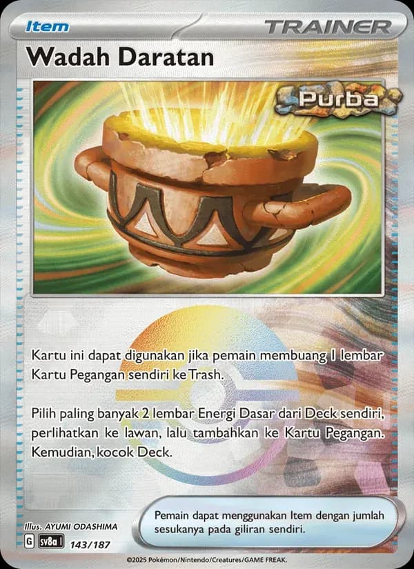 Wadah Daratan — SV8A 143 Indonesian Pokémon card