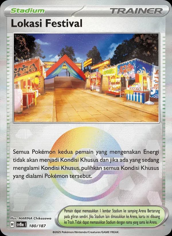 Lokasi Festival — SV8A 180 Indonesian Pokémon card