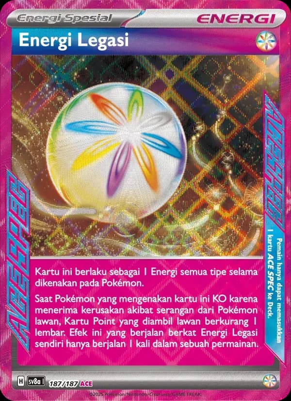 Energi Legasi — SV8A 187 Indonesian Pokémon card