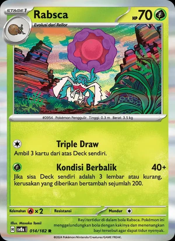 Rabsca — SV8S 14 Indonesian Pokémon card