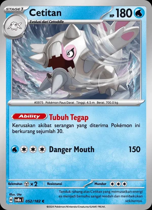 Cetitan — SV8S 52 Indonesian Pokémon card