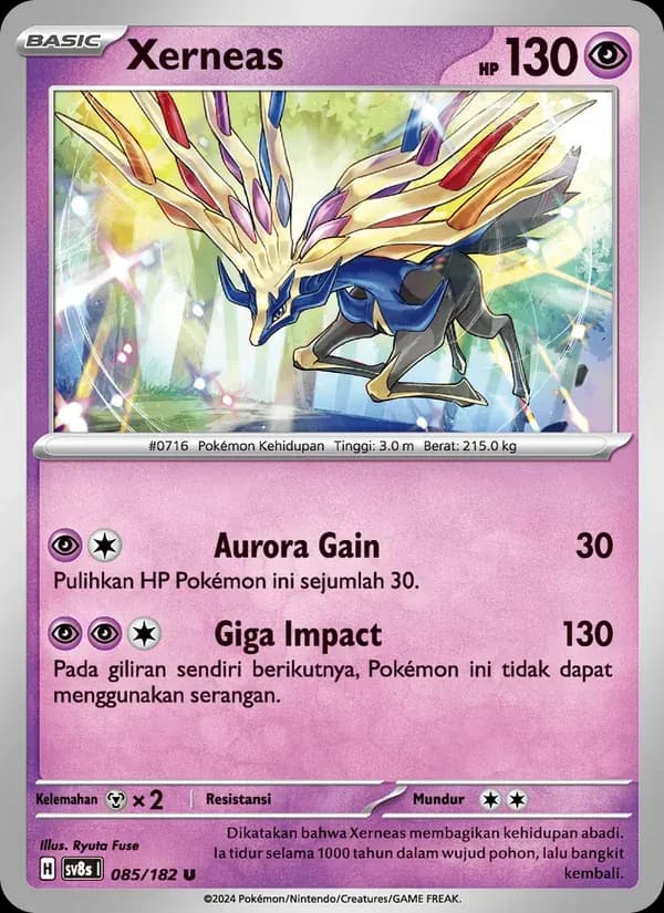 Xerneas — SV8S 85 Indonesian Pokémon card