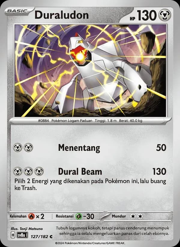 Duraludon — SV8S 127 Indonesian Pokémon card