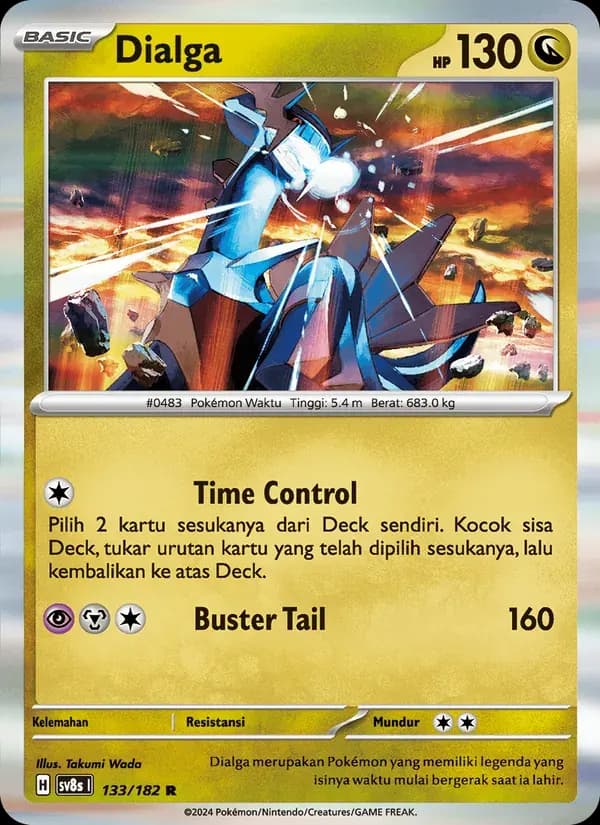 Dialga — SV8S 133 Indonesian Pokémon card