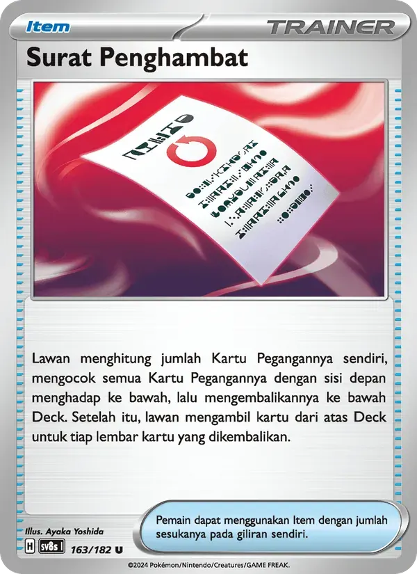 Surat Penghambat — SV8S 163 Indonesian Pokémon card