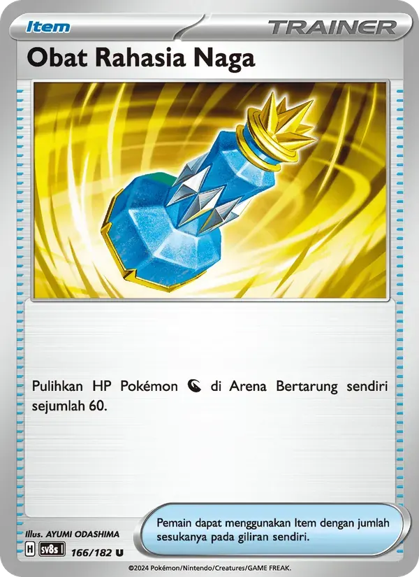 Obat Rahasia Naga — SV8S 166 Indonesian Pokémon card