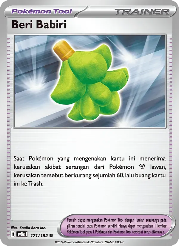 Beri Babiri — SV8S 171 Indonesian Pokémon card