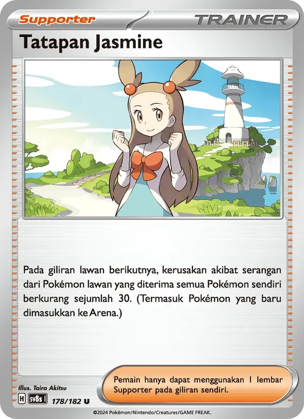 Tatapan Jasmine — SV8S 178 Indonesian Pokémon card