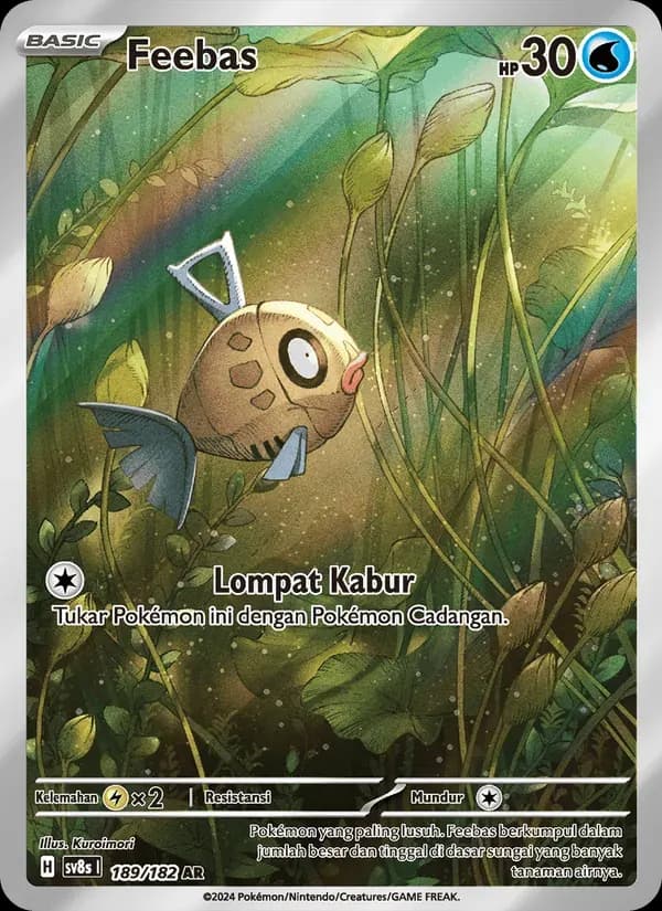 Feebas — SV8S 189 Indonesian Pokémon card