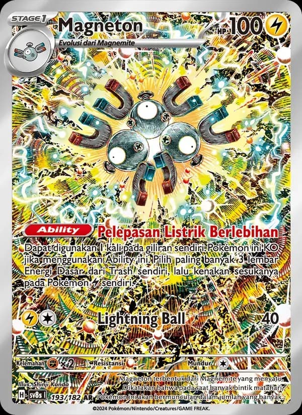Magneton — SV8S 193 Indonesian Pokémon card