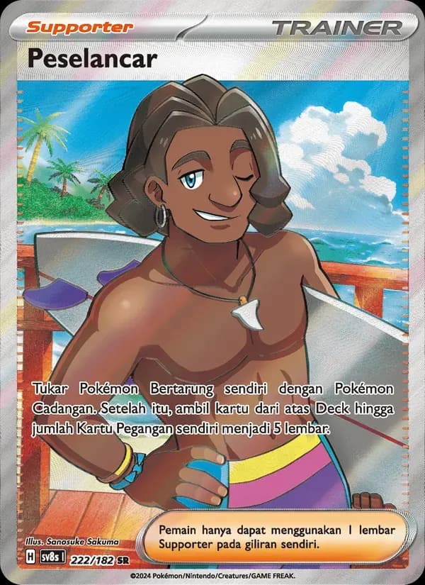 Peselancar — SV8S 222 Indonesian Pokémon card