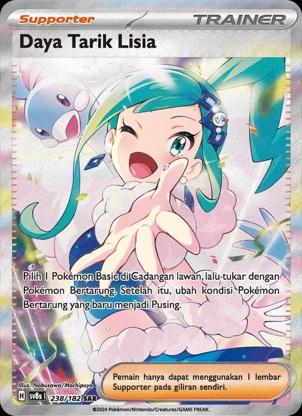 Daya Tarik Lisia — SV8S 238 Indonesian Pokémon card