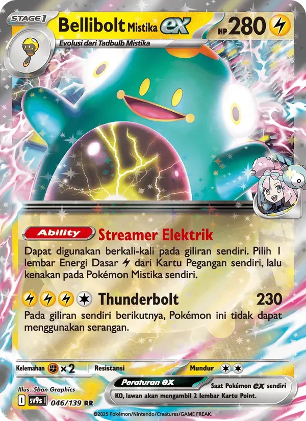 Bellibolt <Mistika> ex — SV9S 46 Indonesian Pokémon card